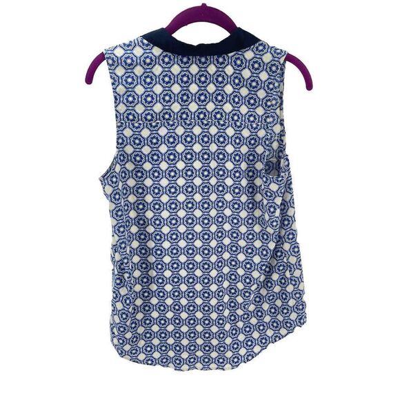 Forever 21 mandala print sleeveless shirt top blouse collared medium - Picture 7 of 10